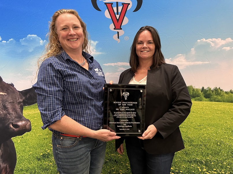 Dr. Jodi Wallace awarded Bovine Practitioner of the Year